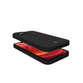 FEELING - Cover morbida in silicone liquido con finitura soft touch e bordi anti scivolo colore nero compatibile con Apple iPhone 14