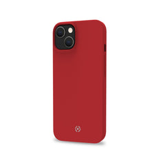 FEELING - Cover morbida in silicone liquido con finitura soft touch e bordi anti scivolo colore rosso compatibile con Apple iPhone 14