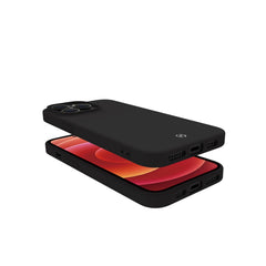 FEELING - Cover morbida in silicone liquido con finitura soft touch e bordi anti scivolo colore nero compatibile con Apple iPhone 14 Pro