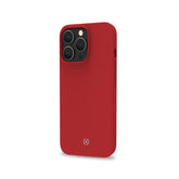 FEELING - Cover morbida in silicone liquido con finitura soft touch e bordi anti scivolo colore rosso compatibile con Apple iPhone 14 Pro