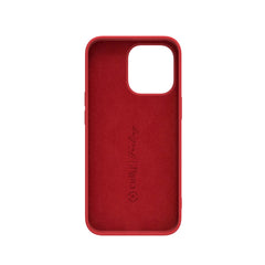 FEELING - Cover morbida in silicone liquido con finitura soft touch e bordi anti scivolo colore rosso compatibile con Apple iPhone 14 Pro