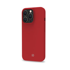 FEELING - Cover morbida in silicone liquido con finitura soft touch e bordi anti scivolo colore rosso compatibile con Apple iPhone 14 Pro Max