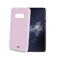 FEELING - Cover morbida in silicone liquido con finitura soft touch e bordi anti scivolo colore rosa compatibile con Samsung Galaxy S10e
