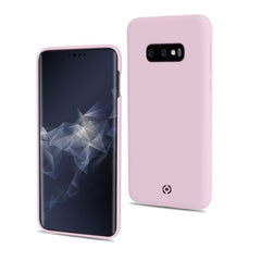 FEELING - Cover morbida in silicone liquido con finitura soft touch e bordi anti scivolo colore rosa compatibile con Samsung Galaxy S10e