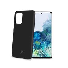 FEELING - Cover morbida in silicone liquido con finitura soft touch e bordi anti scivolo colore nero compatibile con Samsung Galaxy S20+