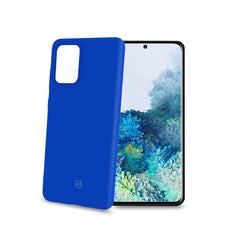 FEELING - Cover morbida in silicone liquido con finitura soft touch e bordi anti scivolo colore blu compatibile con Samsung Galaxy S20+