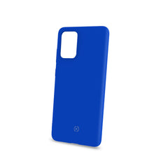 FEELING - Cover morbida in silicone liquido con finitura soft touch e bordi anti scivolo colore blu compatibile con Samsung Galaxy S20+