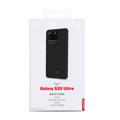 FEELING - Cover morbida in silicone liquido con finitura soft touch e bordi anti scivolo colore nero compatibile con Samsung Galaxy S20 Ultra