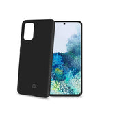 FEELING - Cover morbida in silicone liquido con finitura soft touch e bordi anti scivolo colore nero compatibile con Samsung Galaxy S20