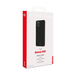 FEELING - Cover morbida in silicone liquido con finitura soft touch e bordi anti scivolo colore nero compatibile con Samsung Galaxy S20
