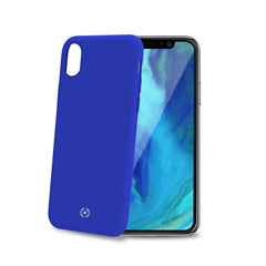 FEELING - Cover morbida in silicone liquido con finitura soft touch e bordi anti scivolo colore blu compatibile con Apple iPhone Xr