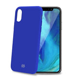 FEELING - Cover morbida in silicone liquido con finitura soft touch e bordi anti scivolo colore blu compatibile con Apple iPhone Xs Max