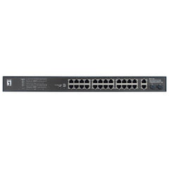 LEVELONE FGP-2831 - SWITCH 28-PORTE FAST ETHERNET POE 390W - 24x PoE + 2x Gigabit RJ45 + 2x Gigabit SFP