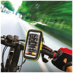 FLEXBIKE - Supporto universale per smartphone, utilizzo con manubri tubolari di bici e ebike, custodia impermeabile, compatibile con smartphone fino a 6.2" dimensione display