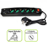 POWER CLEANER 5: INGRESSO SCHUKO - 5 USCITE ITALIA/SCHUKO - 1 PORTA USB-A - 1 PORTA USB-C - TOGETHER ON