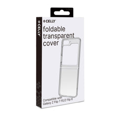 FOLDING - Cover in TPU composta da scocca anteriore e posteriore trasparente compatibile con Samsung Galaxy Z Flip 7 FE/ Z Flip 6/ Z Flip 6 Enterprise Edition