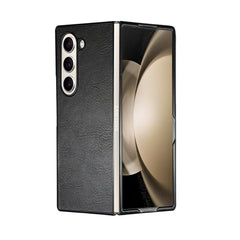 FOLDING - Cover in TPU composta da scocca anteriore e posteriore, effetto pelle sintetica colore nero compatibile Samsung Galaxy Fold 6/ Galaxy Z Fold 6 Enterprise Edition