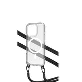 FREEDOMMAG1113 - Cover trasparente compatibile con la tecnologia Magsafe, laccio da collo incluso con ganci in metallo removibili compatibile con Apple iPhone 16 Pro