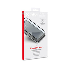 FULLGLASS - Vetro 9H con bordo colorato nero compatibile con Apple iPhone 14 Plus/ iPhone 13 Pro Max