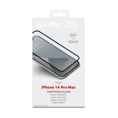 FULLGLASS - Vetro 9H con bordo colorato nero compatibile con Apple iPhone 14 Pro Max