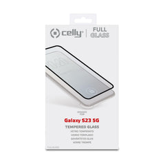 FULLGLASS - Vetro 9H con bordo colorato nero compatibile con Samsung Galaxy S23 5G/ Galaxy S23 5G Enterprise Edition