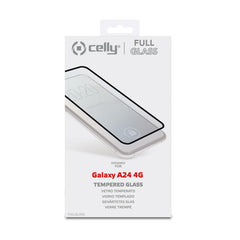 FULLGLASS - Vetro 9H con bordo colorato nero compatibile con Samsung Galaxy A24 4G/ Galaxy A25 5G