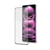 FULLGLASS - Vetro 9H con bordo colorato nero compatibile con Xiaomi Redmi Note 12 Pro/ Redmi Note 12 Pro+
