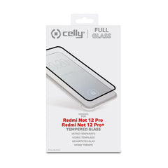 FULLGLASS - Vetro 9H con bordo colorato nero compatibile con Xiaomi Redmi Note 12 Pro/ Redmi Note 12 Pro+