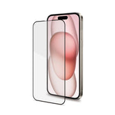 FULLGLASS - Vetro 9H con bordo colorato nero compatibile con Vetro 9H con bordo colorato nero compatibile con Apple iPhone 15