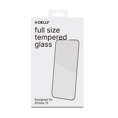 FULLGLASS - Vetro 9H con bordo colorato nero compatibile con Vetro 9H con bordo colorato nero compatibile con Apple iPhone 15
