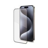 FULLGLASS - Vetro 9H con bordo colorato nero compatibile con Apple iPhone 15 Pro