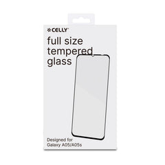 FULLGLASS - Vetro 9H con bordo colorato nero compatibile con Samsung Galaxy A05/ Galaxy A05s