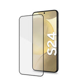 FULLGLASS - Vetro 9H con bordo colorato nero compatibile con Samsung Galaxy S24 5G/ Galaxy S24 5G EE/ Galaxy S25 5G/ Galaxy S25 5G EE