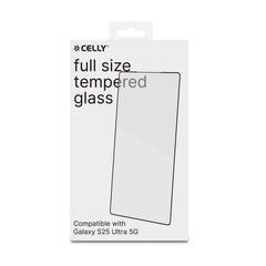 FULLGLASS - Vetro 9H con bordo colorato nero compatibile con Samsung Galaxy S25 Ultra 5G/ Galaxy S25 Ultra 5G Enterprise Edition