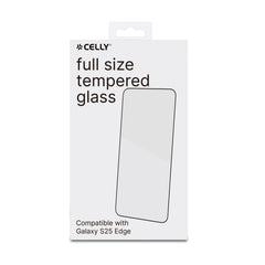 FULLGLASS - Vetro 9H con bordo colorato nero compatibile con Samsung Galaxy S25 Edge