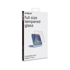 FULLGLASS - Vetro 9H con bordo colorato nero compatibile con Samsung Galaxy Z Flip 8/ Z Flip 7/ Z Flip 7 Enterprise Edition