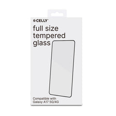 FULLGLASS - Vetro 9H con bordo colorato nero compatibile con Samsung Galaxy A17 5G/ Galaxy A17 4G/ Galaxy A17 5G Enterprise Edition