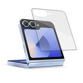FULLGLASS - Vetro 9H con bordo colorato nero compatibile con Samsung Galaxy Z Flip 7 FE/ Z Flip 6/ Z Flip 6 EE