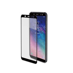 FULLGLASS - Vetro 9H con bordo colorato nero compatibile con Samsung Galaxy A6 2018