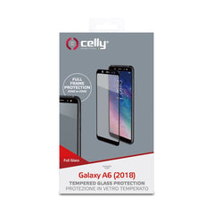 FULLGLASS - Vetro 9H con bordo colorato nero compatibile con Samsung Galaxy A6 2018