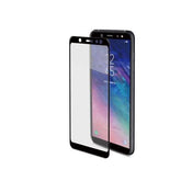 FULLGLASS - Vetro 9H con bordo colorato nero compatibile con Samsung Galaxy A6+ 2018