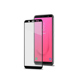 FULLGLASS - Vetro 9H con bordo colorato nero compatibile con Samsung Galaxy J8 2018