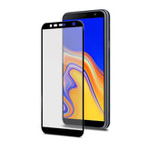 FULLGLASS - Vetro 9H con bordo colorato nero compatibile con Samsung Galaxy J4+