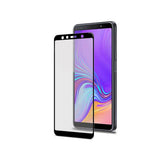 FULLGLASS - Vetro 9H con bordo colorato nero compatibile con Samsung Galaxy A7 2018