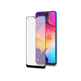 FULLGLASS - Vetro 9H con bordo colorato nero compatibile con Samsung Galaxy A20e