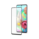 FULLGLASS - Vetro 9H con bordo colorato nero compatibile con Samsung Galaxy A71