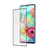FULLGLASS - Vetro 9H con bordo colorato nero compatibile con Samsung Galaxy A72 5G/ A72 4G/ A73 5G
