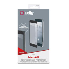 FULLGLASS - Vetro 9H con bordo colorato nero compatibile con Samsung Galaxy A72 5G/ A72 4G/ A73 5G