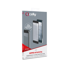 FULLGLASS - Vetro 9H con bordo colorato nero compatibile con Oppo A15/ A15S/ A54S