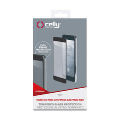 FULLGLASS - Vetro 9H con bordo colorato nero compatibile con Motorola Moto G10/ G20/ G30/ G50/ G9 Play
